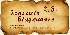Krasimir Blažanović vizit kartica